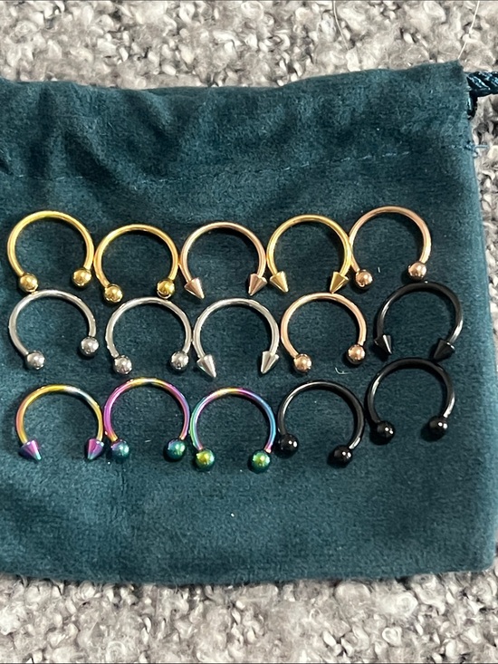 Jewelry - New 15 pack 5g Assorted Circular Barbell Piercing Set — Multicolor